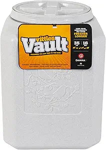 Gamma2 Vittles Vault Bird Seed Storage Container, Up to 35 Pounds Dry Pet Food Storage, Made in USA