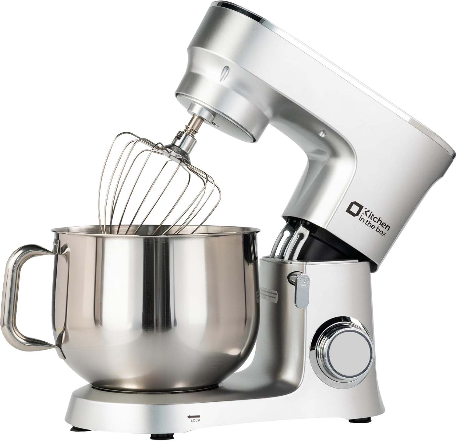 Kitchen in the Box Stand Mixer, 900W 8.5 QT Kitchen Electric Mixer, 10-Speed Large Capacity Food Mixer with Dough Hook, Wire Whip, Flat Beater & Splash Guard (Silver)