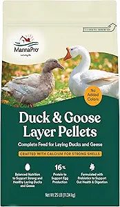 Manna Pro Duck Layer Pellet | High Protein for Increased Egg Production | Formulated with Probiotics to Support Healthy Digestion | 25 Pounds