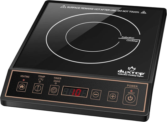 Duxtop 1800W Portable Induction Cooktop Countertop Burner, Gold 9120MC\/BT-M20B