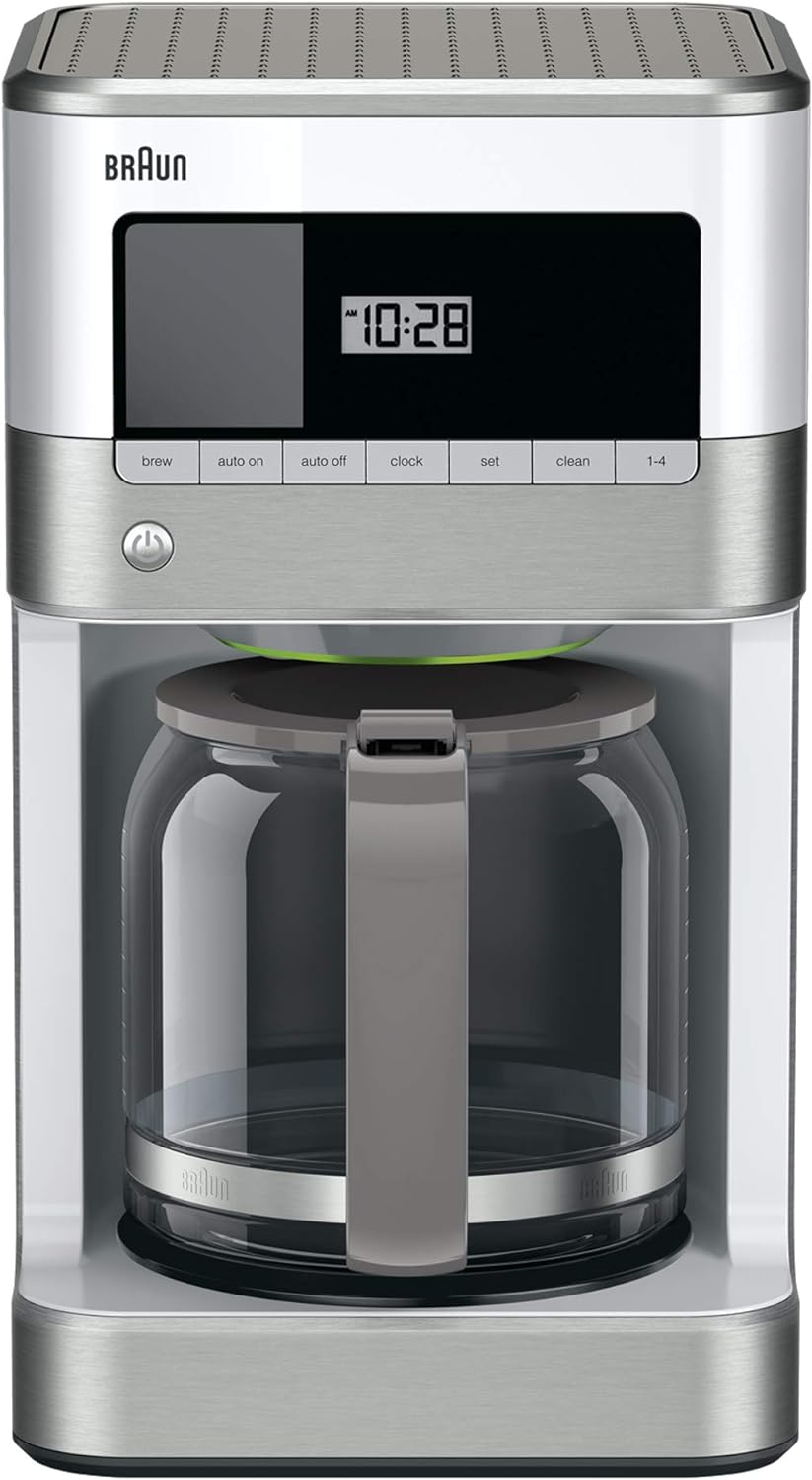 Braun KF6050WH BrewSense Drip Coffee Maker, White
