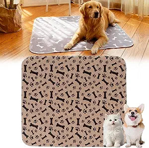 Puppy Pads with pheromones, 2026 Upgraded Washable Puppy Pads for Dogs & Cats, Pee Pad - Leak & Odor Waterproof, Non-Slip Base, Easy to Clean & Reusable (Brown-B, S: 15.7" Ã— 23.6")