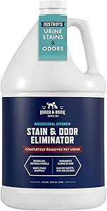 Rocco & Roxie Supply Co. Stain & Strong Odor Eliminator, Enzyme Cleaner, Pet Odor Eliminator for Home - Carpet Stain Remover for Cats & Dog Pee - Urine Destroyer - Carpet Cleaner Spray, 1-Gallon
