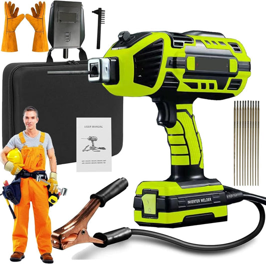 Portable Welding Machine, Portable Welder Handheld, 6 Gears 20-120a Handheld Welding Machine, Portable Welder Handheld for 1\/16\u2033-1\/8\u2033 Welding Rods, Fast Arcing Speed, Anti-Sticking (Green)