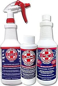 Ringworm Prevention Pack for Large and Small Animals - Control and Help Ringworm for Goats, Cattle, Horses, All Pets and Livestock. Ring Out, Ring Out Shampoo and Empty 32 oz Spray Bottle