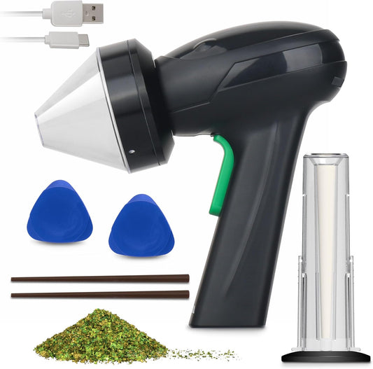 Mamba Monster 3.5g USB Electric Herb Grinder. Large Capacity Portable Metal Herbal Machine & Spice Mill for the Kitchen (Black)