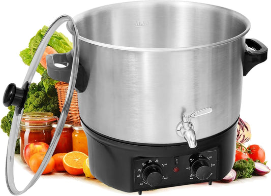 14.5QT Electric Water Bath Canner with Drain Tap Digital Control Adjustable Time and Temperature for Precise Canning,Cooking and Heating ball electric water bath canner electric pressure canner