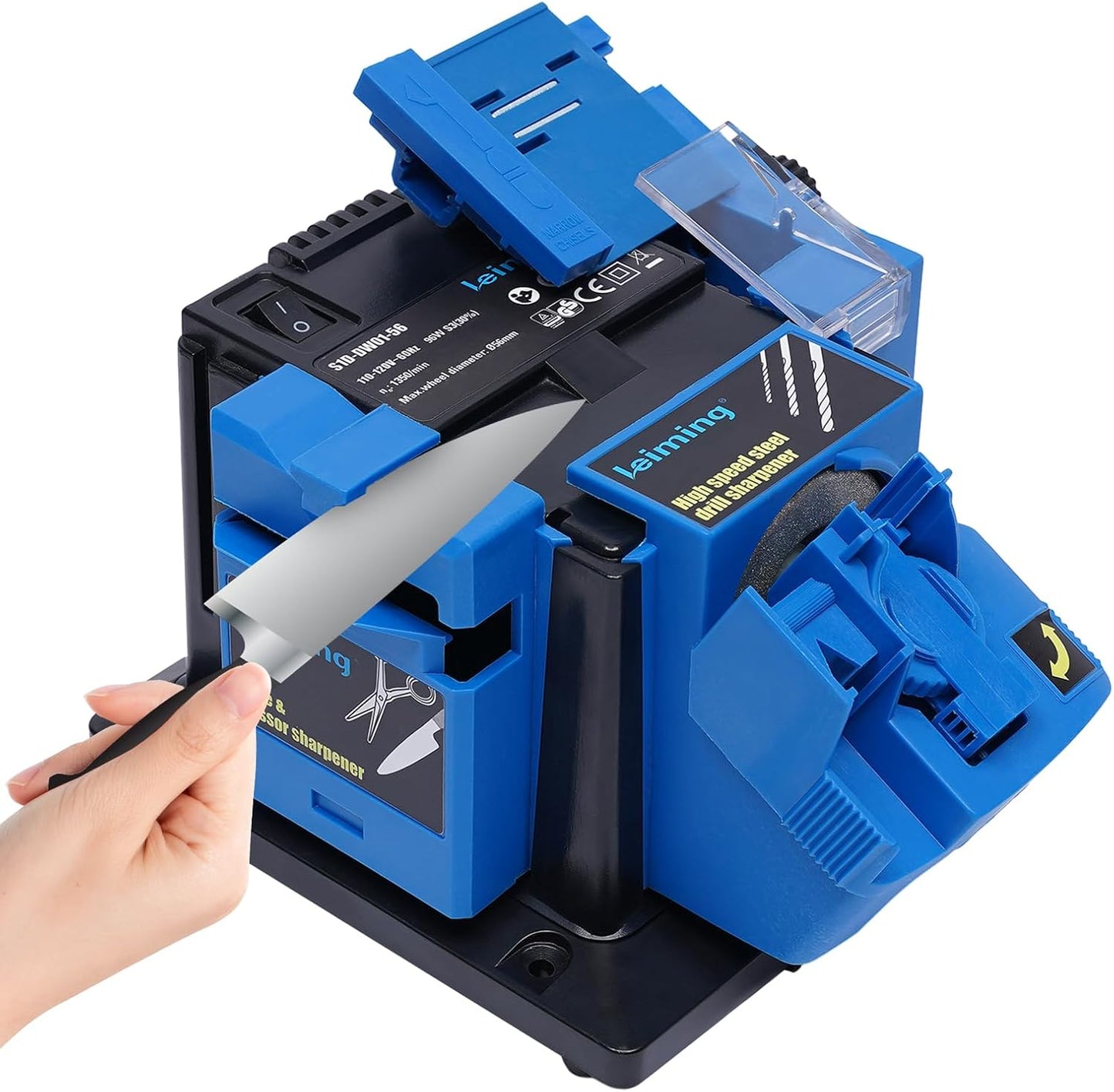 Electric Sharpening Machine Multi-task Knife Sharpener Drill Bit Sharpener 96W 1350RPM Home Kitchen Sharpening Tool