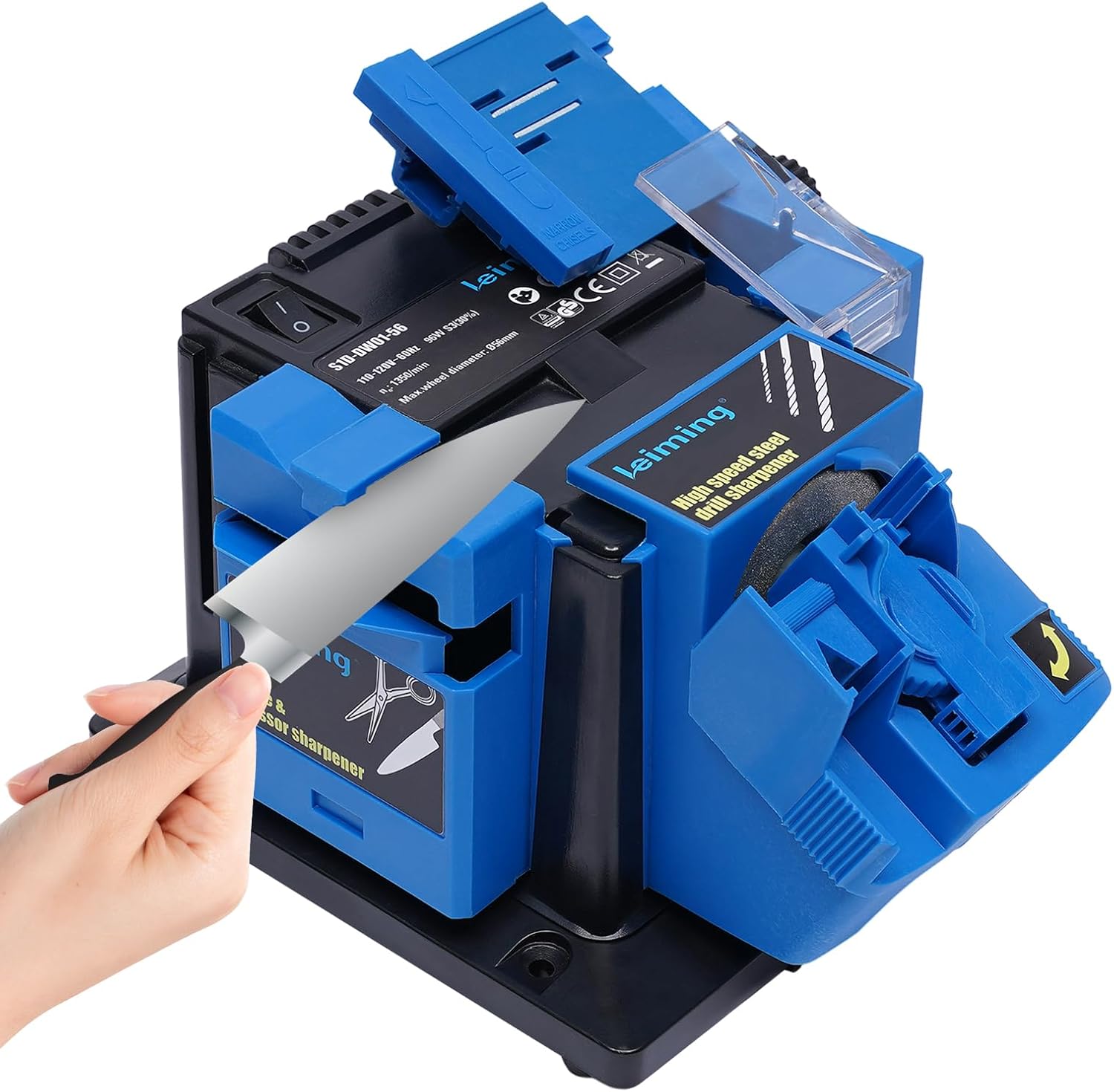 Electric Sharpening Machine Multi-task Knife Sharpener Drill Bit Sharpener 96W 1350RPM Home Kitchen Sharpening Tool