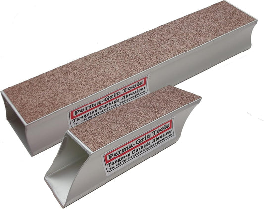 Perma-Grit Sanding Block Set, Includes 11" and 5.5" Tungsten Carbide Sanding Block, Double Sided, Fine and Coarse Grit