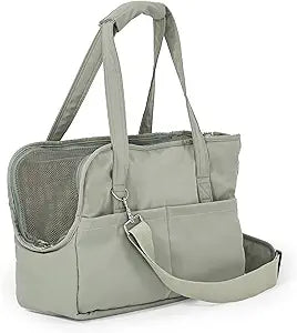 Pet Dog Casual Crossbody Bag, Hands-Free One Shoulder Soft Edged Pet Bag, Fully Open Sunroof Cover with Mesh Window and Large Front Pocket, Pet Carrier Purse for Small Dog Catï¼ˆCan Hold 10 Poundsï¼‰