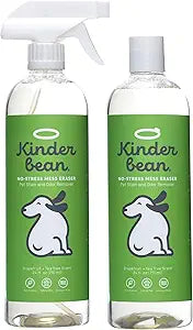 Dog & Cat Urine Stain and Odor Eliminator for Carpet, Upholstery, Hard Floors - 2-Pack 24 oz., Grapefruit Tea Tree Scent, Enzyme Bio-Active Formula with Squeeze and Spray Top