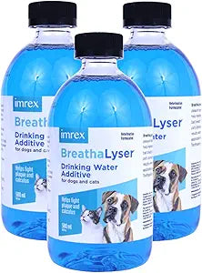3PACK Breathalyser Water Additive (1500 mL) | Pet Breath Freshener and Dental Care Water Additive for Dogs and Cats