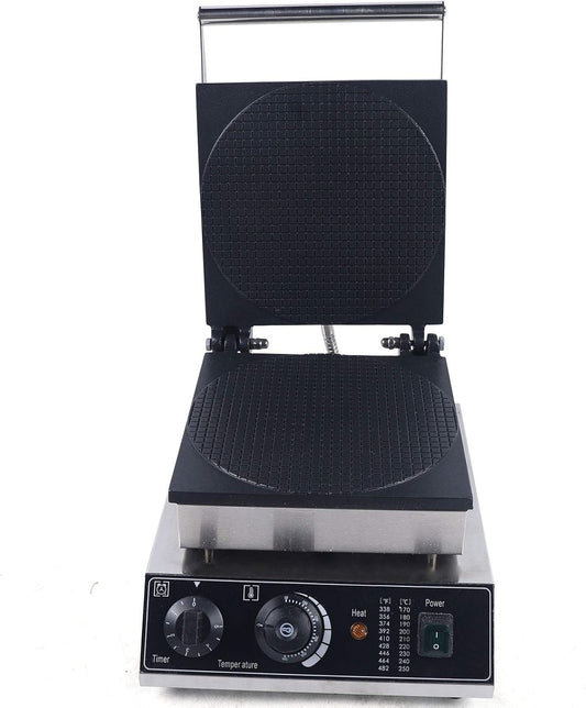 LYNICESHOP Egg Roll Machine, 1750W110v Commercial Nonstick Electric Dutch Stroopwafels Baker Maker Machine Electric Waffle Iron, Temperature and Time Control, Temp 50~300℃ for Restaurant