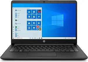 HP 14 14" HD SVA Anti-Glare Micro-Edge WLED-backlit Laptop for Students, AMD Athlon 3050U 2.3GHz up to 3.2GHz, 4GB DDR4, 128GB SSD, Wi-Fi 5, Bluetooth 4.2, HDMI, Webcam, Windows 10 S, Accessory Bundle