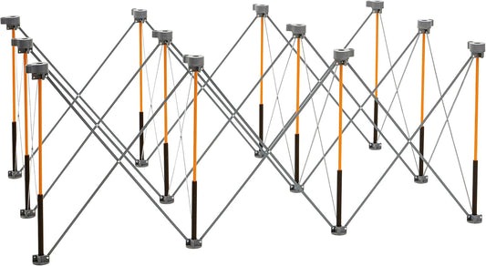 BORA Centipede CK12S 30 inch height Portable Work Stand, Includes 4 X-Cups, 4 Quick Clamps, Carry Bag, Portable Work Support Sawhorse, 4Ft x 6Ft, 30 inch work height, 4500lb weight capacity