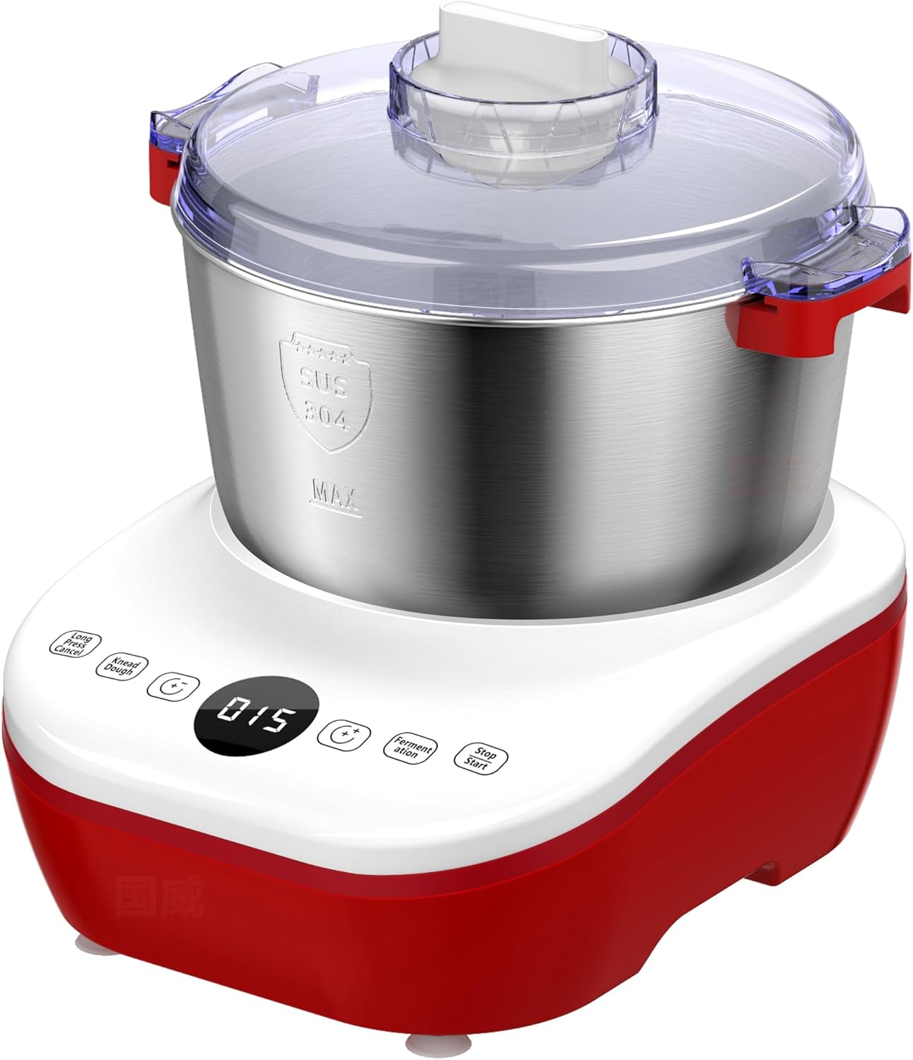 AIZIYO DoughChief, Electric Dough Mixer 7.4Qt with Ferment Function, Dough Maker 304 Stainless Steel Bowl, Microcomputer Control, Face-up Touch Panel, Easy To Clean for Bread & Pizza