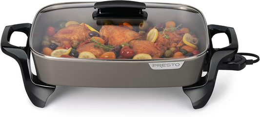 Presto 06856 16-Inch Ceramic Electric Skillet, Grey