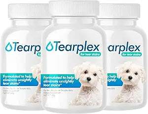 Tear Stain Remover for Dogs and Cats | Natural Supplement Suitable for All Breed Types | Pet Tear Stain Remover Powder | Made with Natural Ingredients | Beef Flavored - 3 Pack