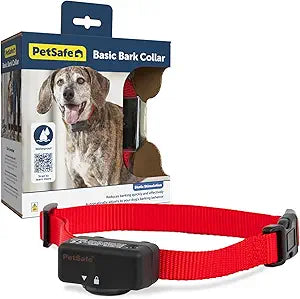 PetSafe Basic Bark Control Collar - Effective & Accurate Bark Detection Collar - Safe & Reliable Training with Multiple Static Stimulation Levels - Waterproof & Battery-Operated