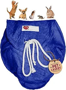 CloudÂ® Eco-Friendly Pet Burial & Cremation Ceremony Kit - Casket for Smaller Pets: Rabbits, Hamsters, Gerbils, Birds, Fish, Reptiles, Small Cats (Choose Size & Color)(Medium, Indigo)