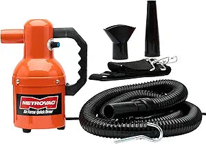 METROVAC Air Force Quick Draw Portable Pet Dryer - QD-1V-6FT - Variable Speed, High-Velocity Airflow, Lightweight and Portable, Quiet Operation, Ideal for All Pet Sizes