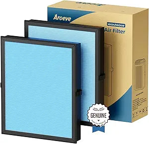 AROEVE MK04 Air Filter Suitable for MK04 for Dust, Pet Dander, Smoke, Pollen for Bedroom and Office- Standard Version(2 Pack)