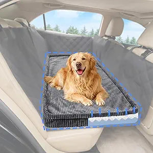 Dog Car Bed, Non-Slip Backseat Extender Pet Mat, Removable Washable Dog Bed for SUVs, Sedans & Trucks, Anti-Slip Travel Bed for Dogs, Easy Clean & Scratch-Proof & Comfort (56"x28.7")