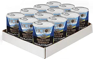 VICTOR Super Premium Dog Food â€“ Beef and Vegetable Cuts in Gravy â€“ Grain Free Canned Wet Adult Dog Food â€“ Nutrient Rich, Ideal Kibble Topper or Standalone Meal â€“ All Breeds, 12 x 13.2oz Cans