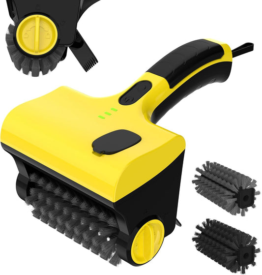 2 in 1 Electric Grill Brush, Cordless Electric Grill Cleaner for Outdoor Grill, 360° Rotating Cleaner Brush Head, Rechargeable Heavy Duty BBQ Grill Brush, IPX7 Waterproof
