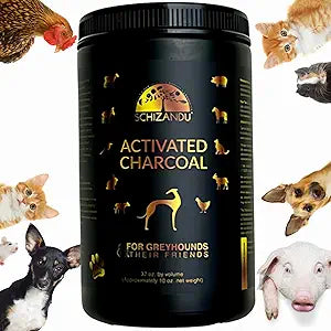 Activated Charcoal Powder for Dogs and All Pets, Livestock. Organic. for Digestive Upset, Poisonings, Detox, Dental Health, Kidney Relief, General Well-Being, Longevity, 10 oz / 1qt