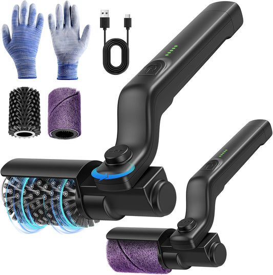 Electric Grill Brush Rechargeable, 3 Powerful Speed BBQ Grill Brush for Outdoor Grill, 180° Adjustable, Stainless Steel Rotary Brush Head, Automatic Grill Cleaning Brush for Camping Outdoor Grill