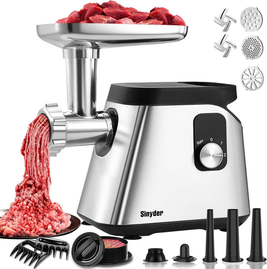 Electric Meat Grinder 2800 Max Meat Mincer With 2 Blades 3 Plates 3 Sausage Tube Food Pusher Meat Claw & Kubbe Kit for Home Use
