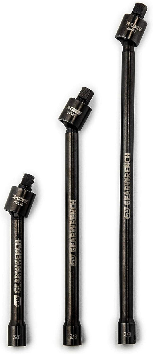 GEARWRENCH 3/8" Drive X-Core™ Pinless Universal Joint Impact Extension Set Includes 6", 9", & 12" - 84453