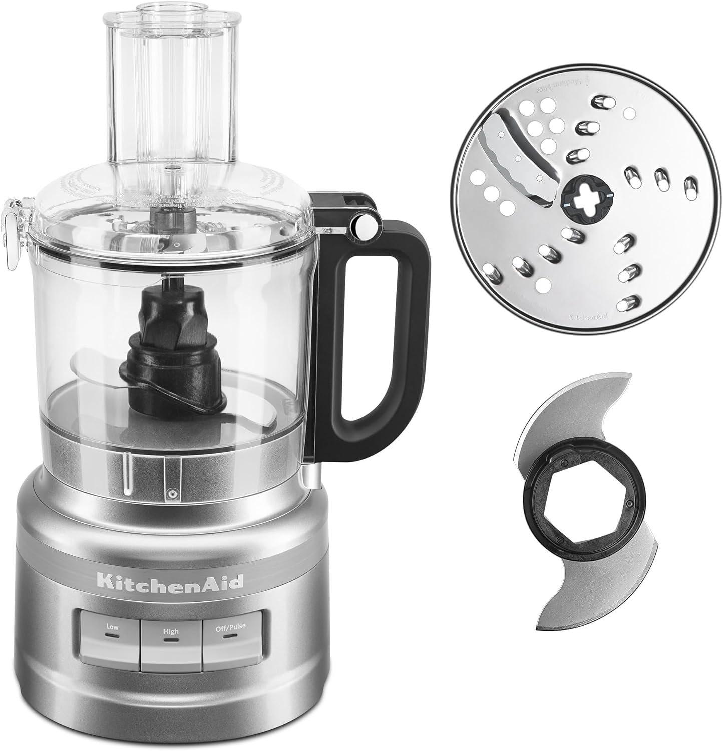 KitchenAid KFP0718CU 7-Cup Food Processor Chop, Puree, Shred and Slice - Contour Silver