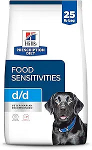 Hill's Prescription Diet d/d Skin/Food Sensitivities Grain Free Potato & Salmon Flavor Dry Dog Food, Veterinary Diet, 25 lb. Bag
