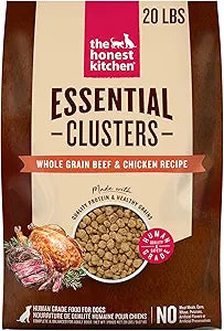 The Honest Kitchen Human Grade Essential Clusters Dry Dog Food, Whole Grain Beef & Chicken 20 lb Bag