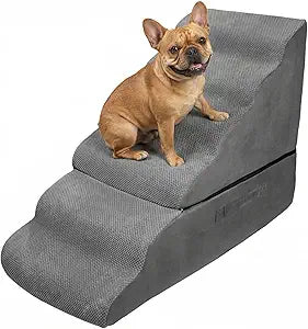 30" Dog Stair&Steps for High Bed 30 inches Up to 30-36 Inches Tall, Pet Stairs Ramp for Small Dogs Cats, Non-Slip Foam Pet Stairs No Assembly Required