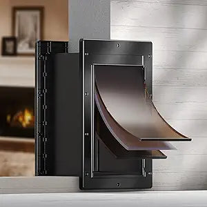 Durable Frame 3-Flap Wall Dog Door, Extreme Weather Medium Doggie Door for Wall, Never Rust Plastic Wall Pet Door, Telescoping Tunnel, Insulation Flap, 2 Magnetic Flaps, for Pet Up to 45lb