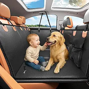 Dog Seat Extender for Cars, Heavy-Duty Waterproof Dog Travel Back Seat Bridge, Anti-Scratch, Easy-Clean Surface, Designed for SUV and Truck Owners with Active Dogs, 400lb Max Load