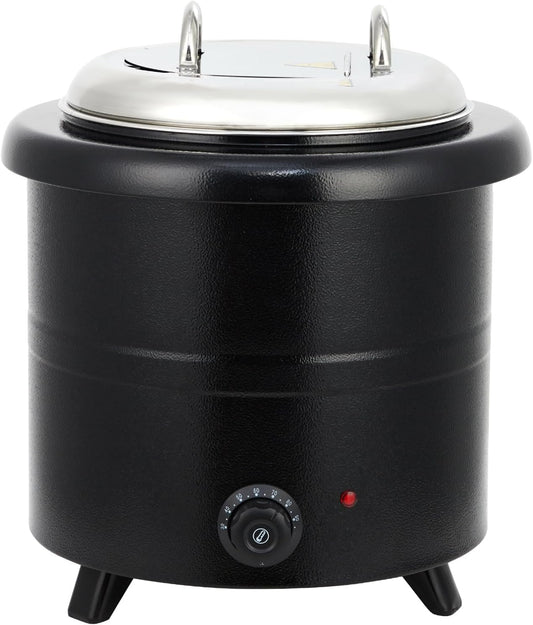 13.7QT Commercial Grade Soup Warmer Kettle with Hinged Swing Lid and Detachable Stainless Steel Insert Pot, Electric Soup Pot for Restaurants, Catering, Buffet, Party, Big Family