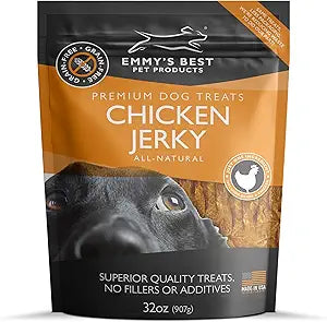 EBPP Chicken Jerky Dog Treats Made in USA - 100% Natural Jerky Treats Made with Real Chicken for Medium Dogs, Large and Small Dogs - 32oz Bag