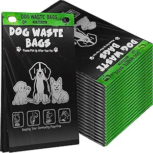 Ireer 20 Count 2000 Pcs Header Bag Bulk Cute Dog Pet Waste Bags Bulk Poop Leakproof Easy Single Pull for Poop Dog Waste Station Fit Hang Hole Dispenser Pet Home Outdoor