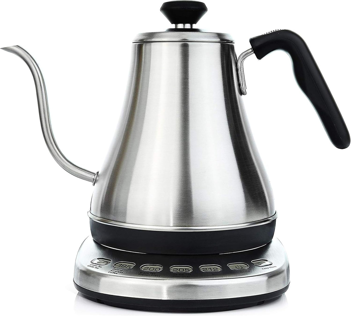 Gooseneck Electric Kettle with Temperature Control - 0.8L Stainless Steel & BPA Free Plastic - Custom Temp Presets for Teas & Coffee - Keep Warm Option
