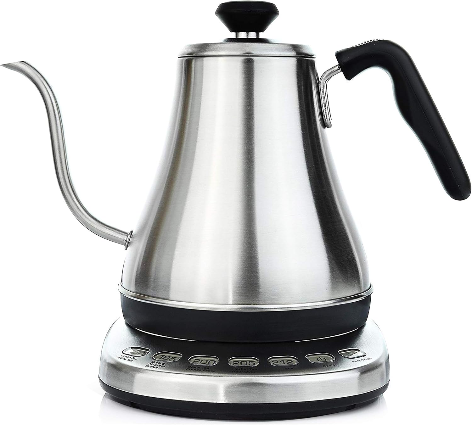 Gooseneck Electric Kettle with Temperature Control - 0.8L Stainless Steel & BPA Free Plastic - Custom Temp Presets for Teas & Coffee - Keep Warm Option