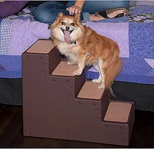 Pet Gear Pet Step IV Pet Stairs for Small Dogs and Cats up to 50 pounds, Lightweight, No Tools Required, 13 Colors to Choose from, Mocha