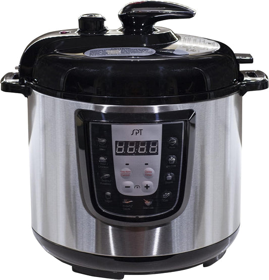 SPT EPC-14DA: 6-Quart Digital Stainless Steel Electric Pressure Cooker, BLACK