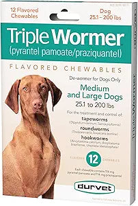 Durvet Triple Wormer for Medium and Large Dogs