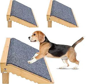 2-Pack Foldable Dog Ramp, Non-Slip Pet Ramp for Stairs, Porch Steps & Indoor Use, Easy Climbing for Small Medium Dogs & Cats, Easy Storage