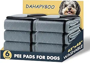 Extra Large Washable Pee Pads for Dogs,6Pack Reusable Puppy Pads for Dogs,65x48 Non-Slip Waterproof Pet Training Pads for Crate, Playpen, Bed, Sofa,Whelping Box, Potty Training